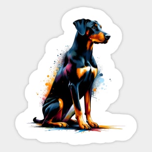 Vibrant Slovensky Kopov in Expressive Splash Art Form Sticker